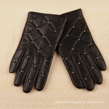 Gants personnalisés en cuir sexy sexy en cuir avec ongle